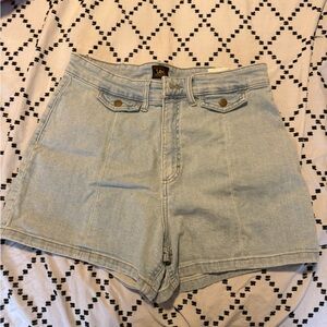 Lee Light Wash High-Rise Denim Shorts